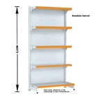 Gondola Parede 202 Fit Ate 4 Metros 1 Canto Branco 25b Pe Lar