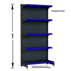 Gondola Parede 202 Fit Ate 4 Metros 1 Canto Preto 25b Pe Azul