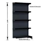 Gondola Parede 202 Fit Ate 4 Metros 1 Canto Preto 25b Pe Preto