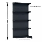 Gondola Parede 202 Fit Ate 4 Metros 1 Canto Preto 25b Sp Etiq