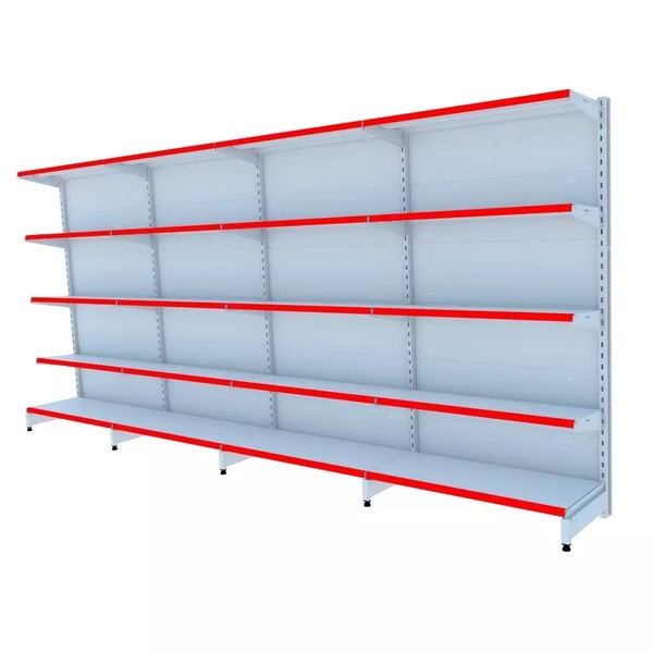 Gondola Parede 202 Fit Ate 4 Metros Branco 20 Bandeja Pe Verm