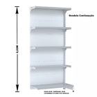 Gondola Parede 202 Fit Ate 4 Metros Branco 20 Bandeja Sp Etiq