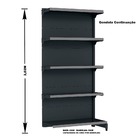 Gondola Parede 202 Fit Ate 4 Metros Preto 20 Bandeja Pe Cinza