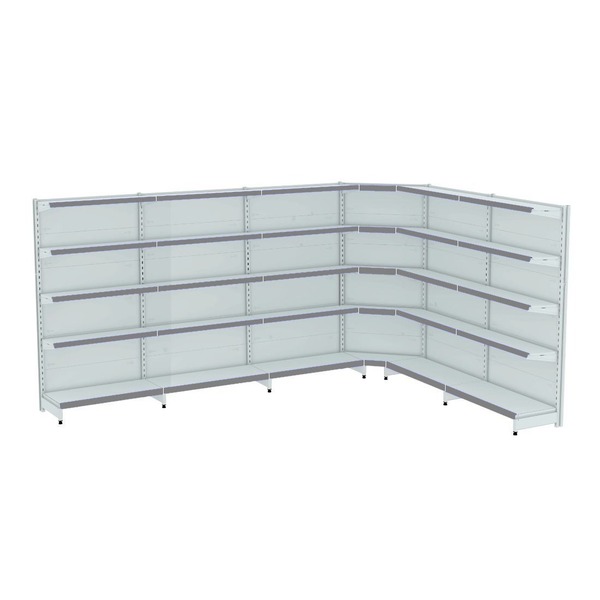 Gondola Parede 202 Fit Ate 5 Metros 1 Canto Branco 30b Pe Cin