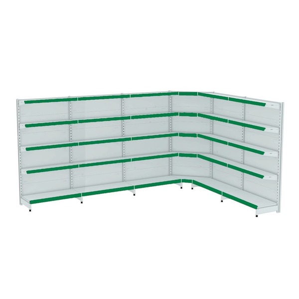 Gondola Parede 202 Fit Ate 5 Metros 1 Canto Branco 30b Pe Ver