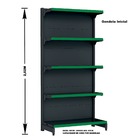 Gondola Parede 202 Fit Ate 5 Metros 1 Canto Preto 30b Pe Verde