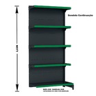 Gondola Parede 202 Fit Ate 5 Metros 1 Canto Preto 30b Pe Verde