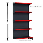 Gondola Parede 202 Fit Ate 5 Metros 1 Canto Preto 30b Pe Verm