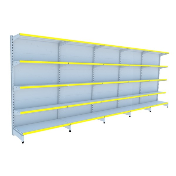 Gondola Parede 202 Fit Ate 5 Metros Branco 25 Bandeja Pe Amar