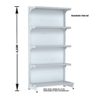Gondola Parede 202 Fit Ate 5 Metros Branco 25 Bandeja Sp Etiq