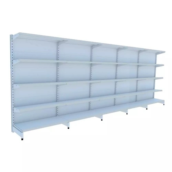 Gondola Parede 202 Fit Ate 5 Metros Branco 25 Bandeja Sp Etiq