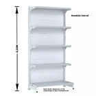 Gondola Parede 202 Fit Ate 5 Metros Branco 25 Bandeja Sp Etiq