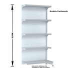 Gondola Parede 202 Fit Continuação Branco 5 Bandeja Sp Etique