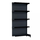 Gondola Parede 202 Fit Continuação Preto 5 Bandeja Pe Preto