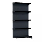 Gondola Parede 202 Fit Continuação Preto 5 Bandeja Pe Preto