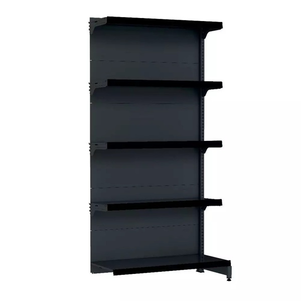 Gondola Parede 202 Fit Continuação Preto 5 Bandeja Pe Preto