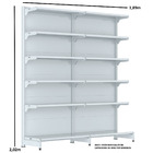 Gondola Parede 202 Fit Farmacia Ate 2 Metros Branco Pe Preto2