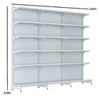 Gondola Parede 202 Fit Farmacia Ate 3 Metros Branco Pe Amarelo