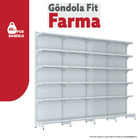 Gondola Parede 202 Fit Farmacia Ate 4 Metros Branco Pe Amarelo