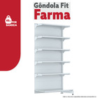 Gondola Parede 202 Fit Farmacia Continu 6 Bd Branco Pe Amarelo