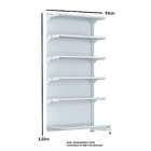 Gondola Parede 202 Fit Farmacia Continu 6 Bd Branco Pe Cinza