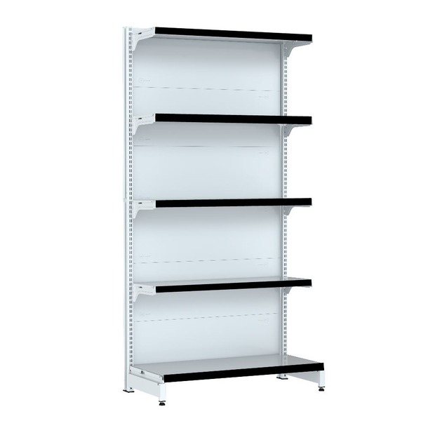 Gondola Parede 202 Fit Inicial Branco 5 Bandeja Pe Preto