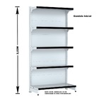 Gondola Parede 202 Fit Inicial Branco 5 Bandeja Pe Preto