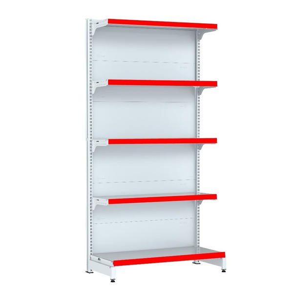 Gondola Parede 202 Fit Inicial Branco 5 Bandeja Pe Vermelho