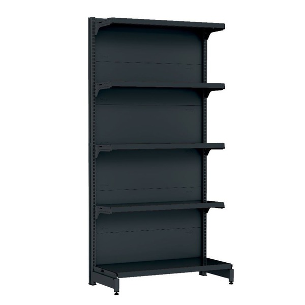 Gondola Parede 202 Fit Inicial Preto 5 Bandeja Sp Etiqueta