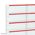 Gondola Parede Flex Branco E Vermelho 6m + 1 Inicial + 5 Cont