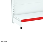 Gondola Parede Flex Branco E Vermelho 6m + 1 Inicial + 5 Cont