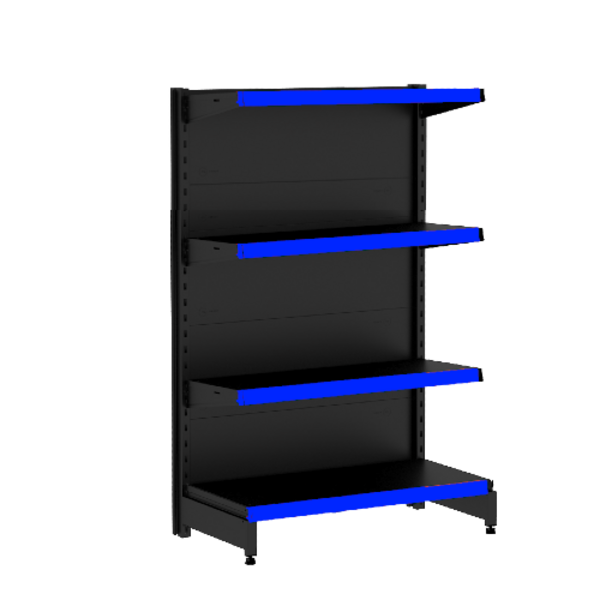 Gondola Ponta 142 Amapa Flex Preto 4 Bandejas Pe Az - Amapá