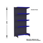 Gondola Ponta 170 Amapa Flex Preto 5 Bandejas Pe Az - Amapá