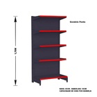 Gondola Ponta 170 Amapa Flex Preto 5 Bandejas Pe Vm - Amapá