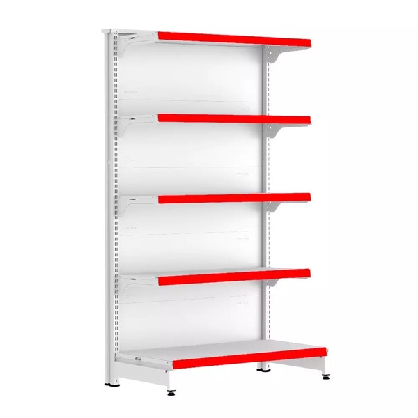 Gondola Ponta 170 Fit Branco 5 Bandeja Pe Vermelho