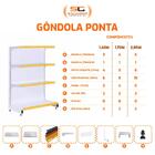 Gôndola Prateleira Para Supermercado 5 Níveis 40x30 New Plus