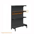 Gôndola Prateleira Preta 4 Níveis 40x30 New Plus 1,40 Ponta P