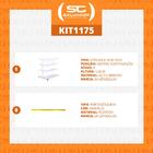 Gôndola Prateleira Supermercado 4 Níveis 40x30 New Plus 1,40