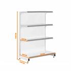 Gôndola Prateleira Supermercado 4 Níveis 40x30 New Plus 1,40m