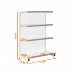 Gôndola Prateleira Supermercado 4 Níveis 40x30 New Plus 1,40m