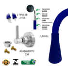 Gourmet - Azul - Parede - Sem Filtro Del Metais 2 Jatos