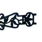 Grade De Ferro Fundido Flor De Lírio Curva Varanda 80x18cm