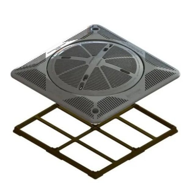 Grade De Fundo Latao 30x30 C/ Tampa Fsb Sodramar