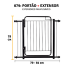 Grade De Porta Portão Para Cachorro Criança Pet Segurança 79/