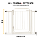 Grade De Porta Portão Proteção Cachorro Criança 109 A 114 Cm
