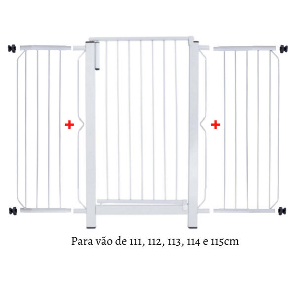Grade E Portão Para Cachorro Bebê Pet  Vãos De 111cm A 115cm