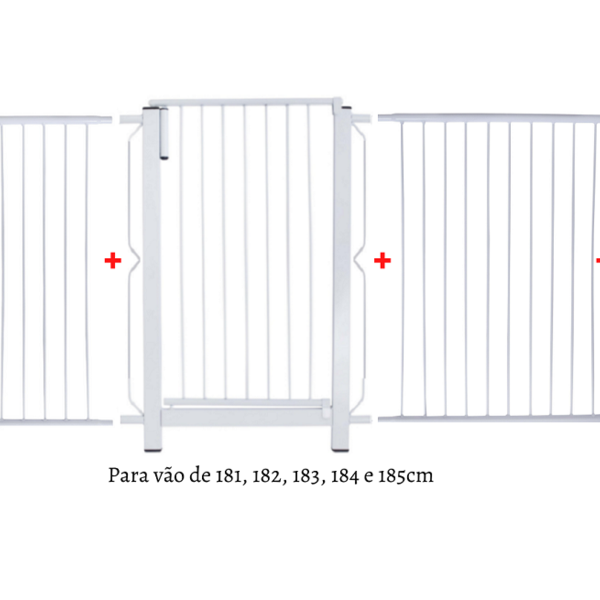 Grade E Portão Para Cachorro Bebê Pet  Vãos De 181cm A 185cm