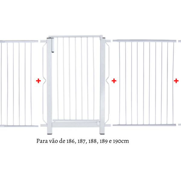Grade E Portão Para Cachorro Bebê Pet  Vãos De 186cm A 190cm