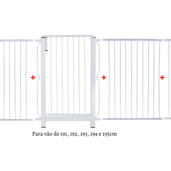 Grade E Portão Para Cachorro Bebê Pet  Vãos De 191cm A 195cm