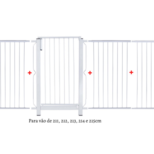 Grade E Portão Para Cachorro Bebê Pet  Vãos De 211cm A 215cm